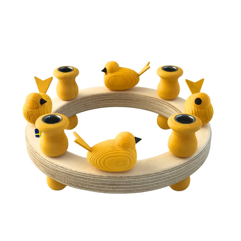 Candle Wreath Medium Yellow/4 Bird small Yellow