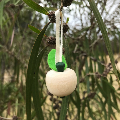 Apple hanging natural