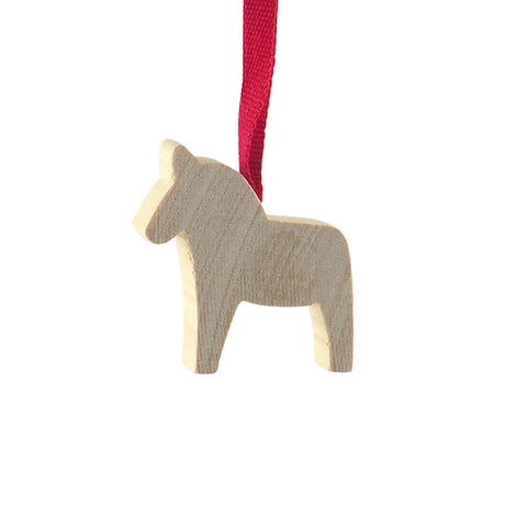 Dala horse Mini hanging decor Natural/Red