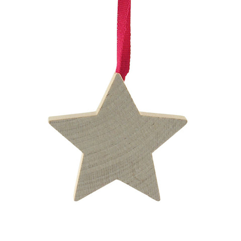 Star Medium hanging decor Natural/Red