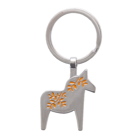 Keyring Horse Orange/Silver