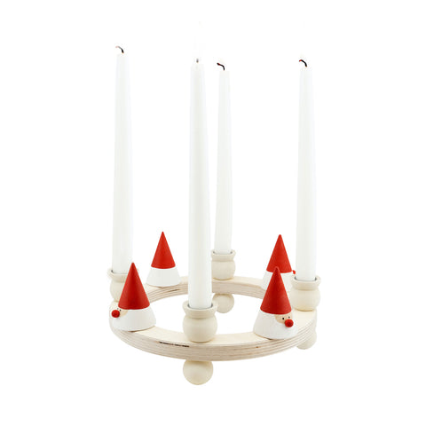 Candle wreath Large White/4 Santa Paul