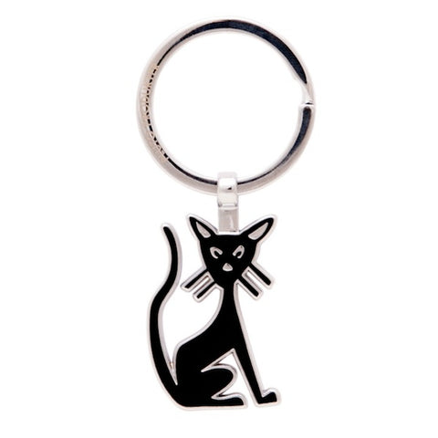 Keyring Cat Black