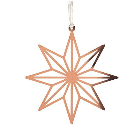 Decor hanging star 8 point copper