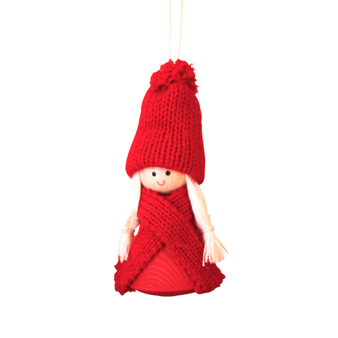 Santa Hedda hanging decor Red