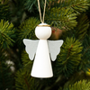 Angel with wings hanging decor White Angel with wings hanging decor White