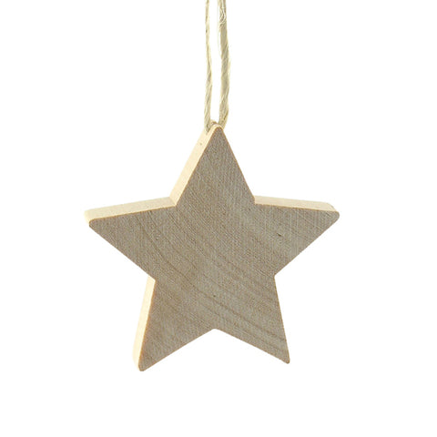 Hanging star natural/twine