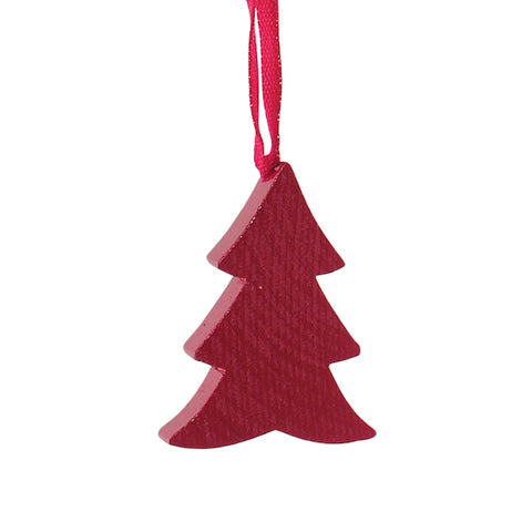 Christmas Tree flat hanging decor Red
