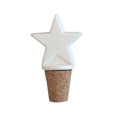 Bottle Stopper Star White