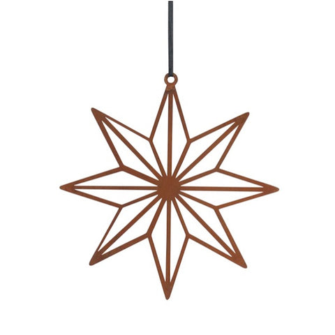 Decor Hanging Star 8 Point Rustic