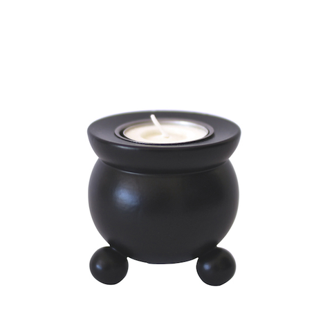 Candle holder t-light Pot Belly Black