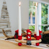 Candle wreath Large Red/4 Santas