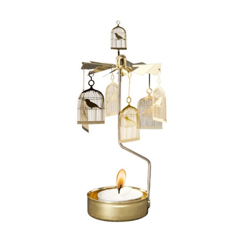Rotary Candle Holder Bird Cage
