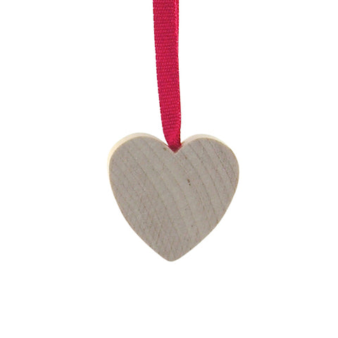Heart Mini hanging decor Natural/Red