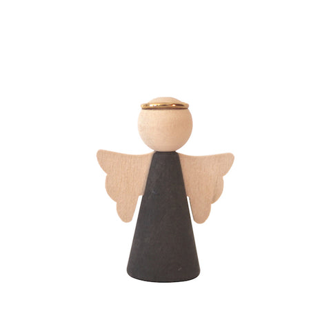 Angel with wings dark grey