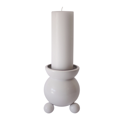 Candle holder Pot Belly X-Large White