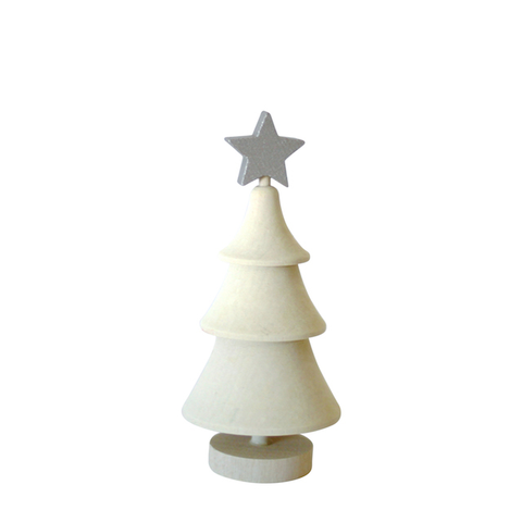 Christmas Tree with star White/Silver