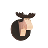 Magnet Moose head Brown