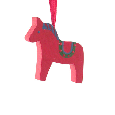 Dala horse painted hanging decor Red/Green